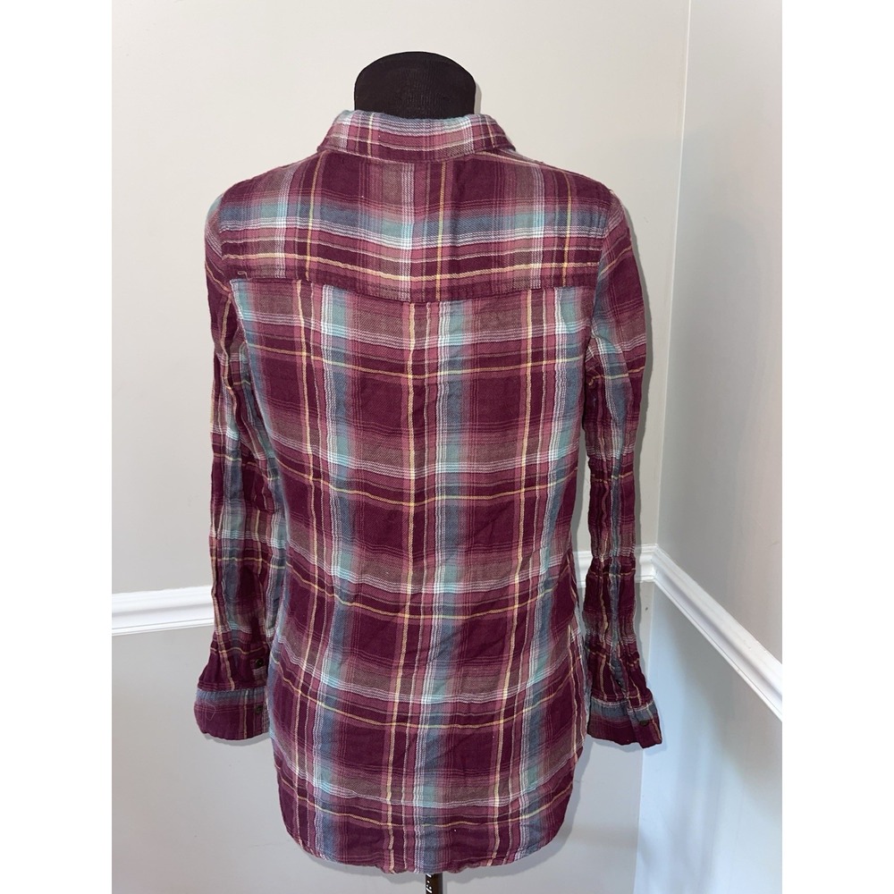 Maurices‎ Womens Flannel Button Front Shirt Sz M - Picture 2 of 3